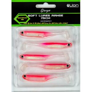 Lion Sports Onyx Natural 7.5 cm Gummiköder Pink