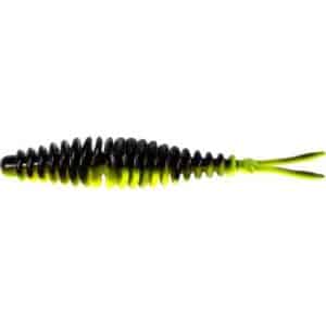 Magic Trout T-Worm 1g V-Tail neon gelb / schwarz Käse 6