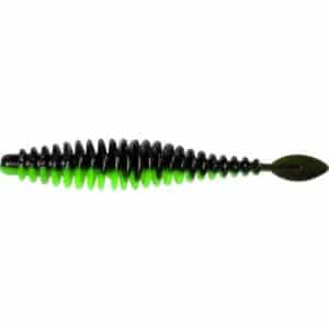 Magic Trout T-Worm 1g P-Tail neon grün/schwarz Käse 6