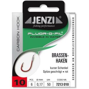 JENZI Brassenhaken Gebunden an Fluor Carbon Gr.10 0