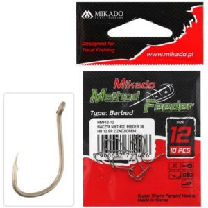 Mikado Haken - Method Feeder - 36 Nr. 14 Br - mit Widerhaken - 10 Stck.