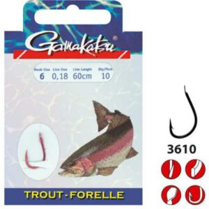 GAMAKATSU HOOK BKD-3610N TROUT 200 CM Gr.4 Zielfischhaken