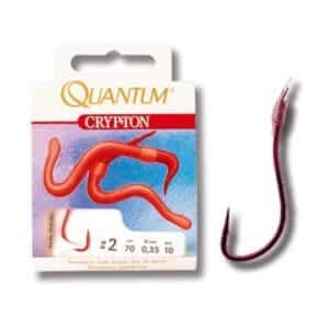 Quantum #2 Crypton Tauwurm Vorfachhaken rot 0