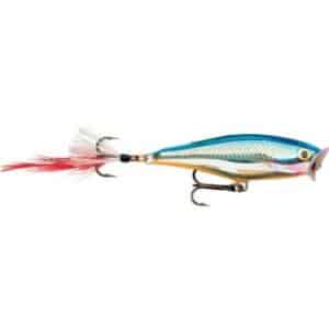 Rapala Skitter Pop Top Water 5cm Silver Blue Oberflächenköder