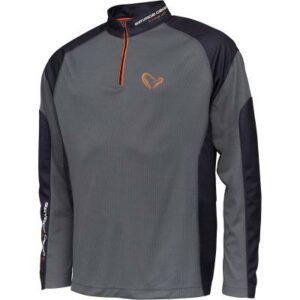 Savage Gear Tournament Shirt 1/2 Zip L Sedona Grey