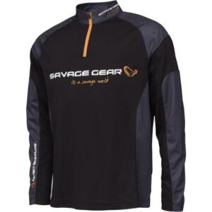 Savage Gear Tournament Gear Shirt 1/2 Zip Xl Black Ink