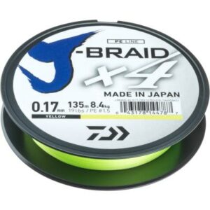 Daiwa J-Braid X4E 0.15mm-135m yellow