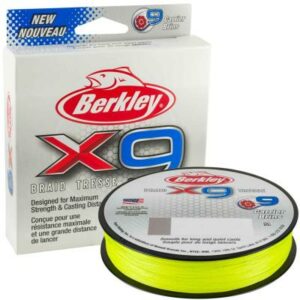 Berkley X9 Braid Fluro Green 30lb 20.6kg 150m 0.20mm