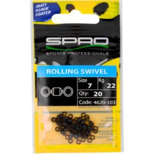 Spro Mattschwarz Rolling Wirbel #6