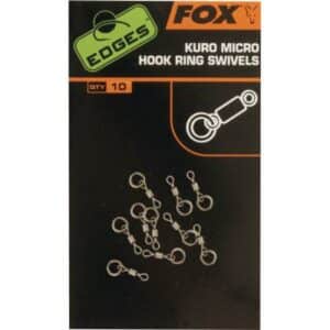 FOX Edges Kuro Micro Hook Ring Swivels x 10