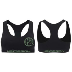 HSDesign Sport Bra green logo Size L